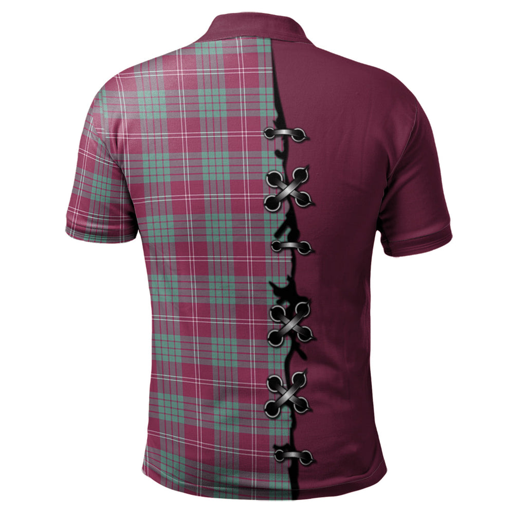 Clan Crawford Ancient Tartan Polo Shirt - Lion Rampant And Celtic Thistle Style FB19 Crawford Ancient Tartan Tartan Polo   