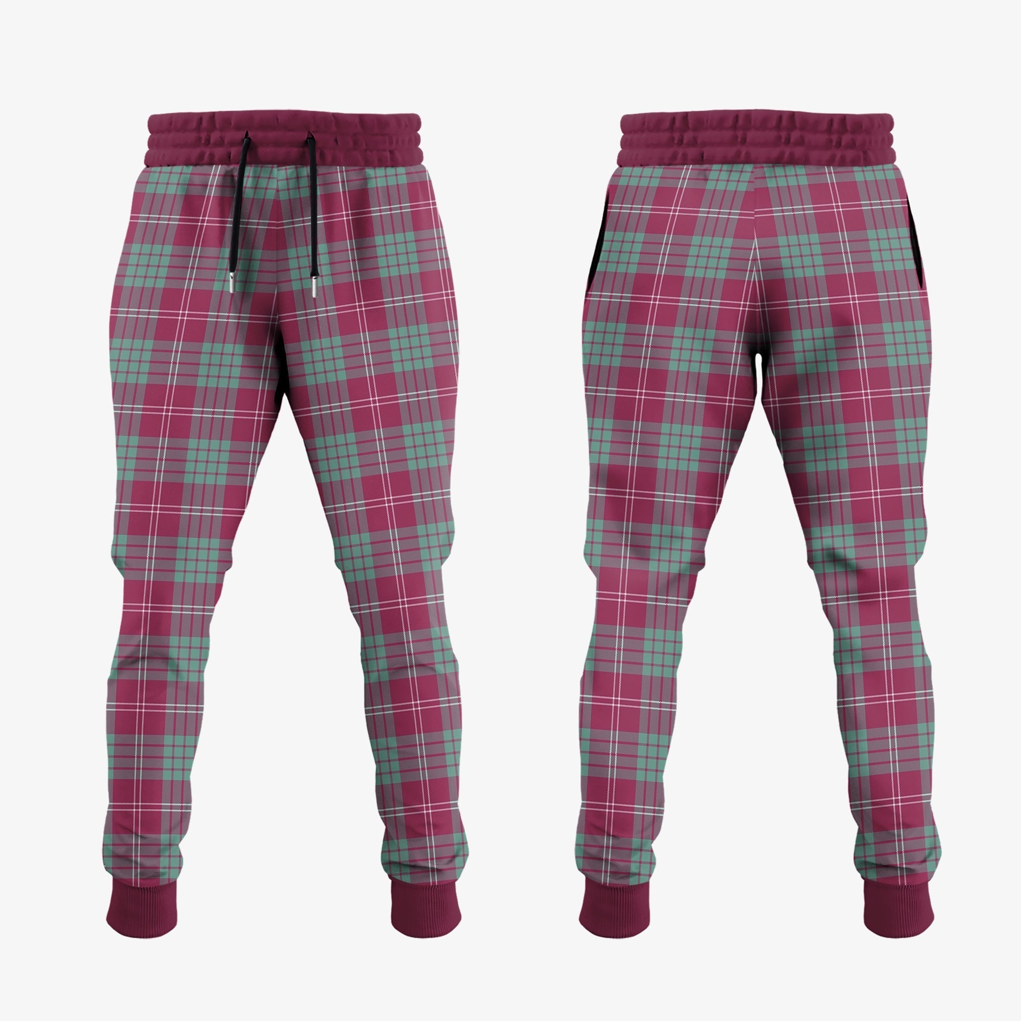 Clan Crawford Ancient Tartan Crest Jogger Sweatpants PU88 Clan Crawford Tartan Today   