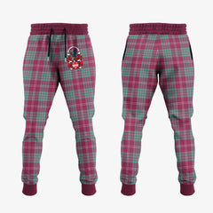 Clan Crawford Ancient Of NewZealand Tartan Crest Jogger Sweatpants WU42 Clan Crawford Tartan Today   
