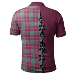 Clan Crawford Ancient of NewZealand Tartan Polo Shirt - Lion Rampant And Celtic Thistle Style VW95 Crawford Ancient of NewZealand Tartan Tartan Polo   