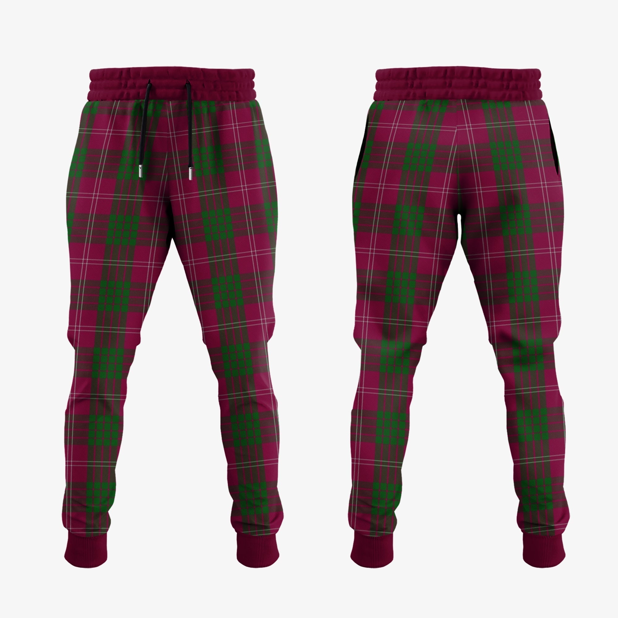 Clan Crawford Of NewZealand Tartan Crest Jogger Sweatpants AH29 Clan Crawford Tartan Today   