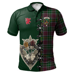 Clan Crosbie Tartan Polo Shirt - Lion Rampant And Celtic Thistle Style OY15 Crosbie Tartan Tartan Polo   