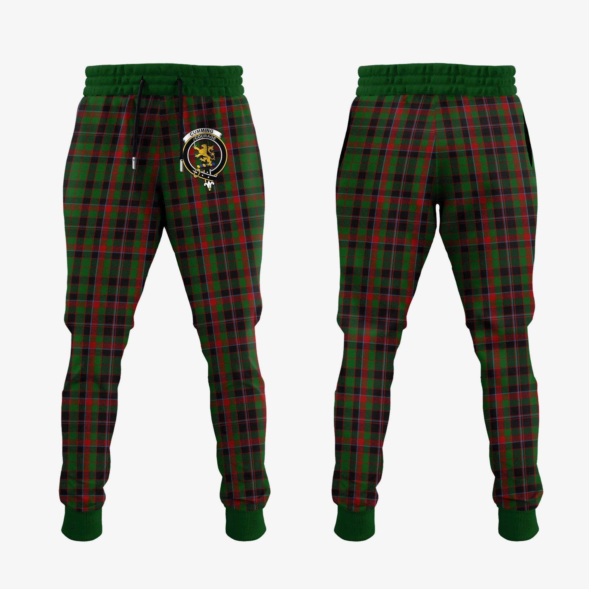 Clan Cumming Hunting Tartan Crest Jogger Sweatpants ZI38 Clan Cumming Tartan Today   