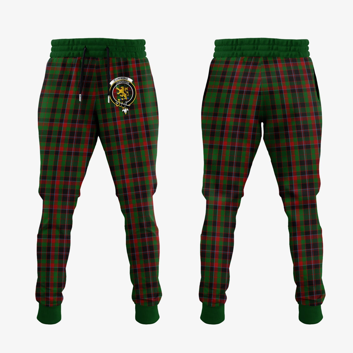 Clan Cumming Hunting Tartan Crest Jogger Sweatpants ZI38 Clan Cumming Tartan Today   