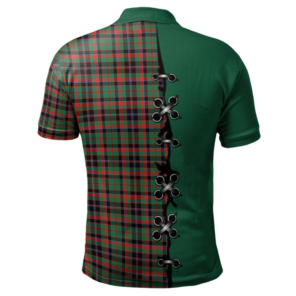 Clan Cumming Hunting Ancient Tartan Polo Shirt - Lion Rampant And Celtic Thistle Style QI69 Cumming Hunting Ancient Tartan Tartan Polo   
