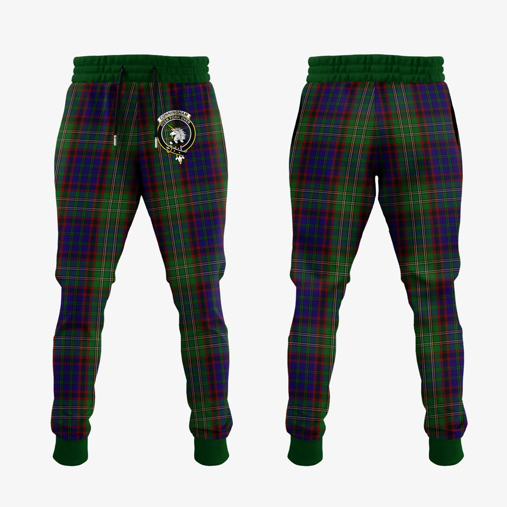 Clan Cunningham Hunting Tartan Crest Jogger Sweatpants QX43 Clan Cunningham Tartan Today   