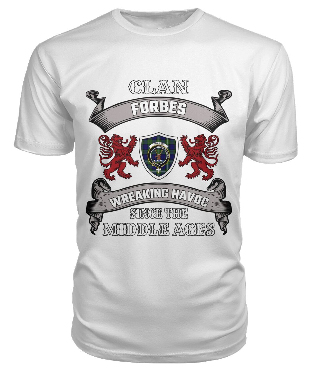 Clan Forbes Family Tartan 2D T-ShirtCR73 Forbes Tartan 2D T-Shirt Tartan T-Shirt White S Forbes Tartan 2D T-Shirt