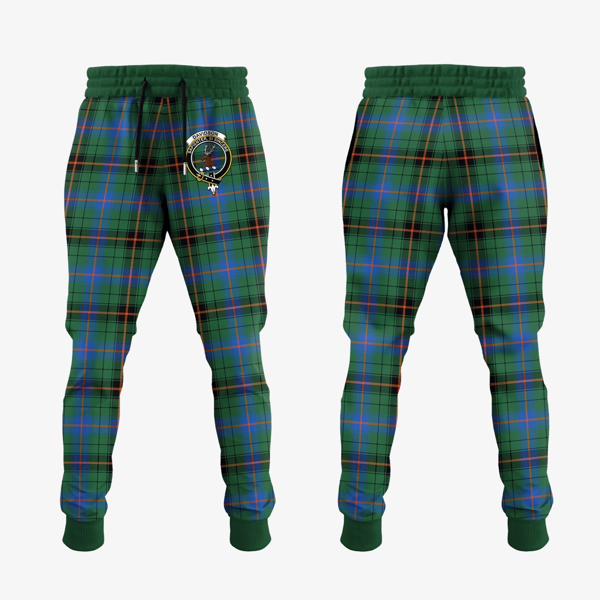 Clan Davidson Ancient Tartan Crest Jogger Sweatpants NU88 Clan Davidson Tartan Today   
