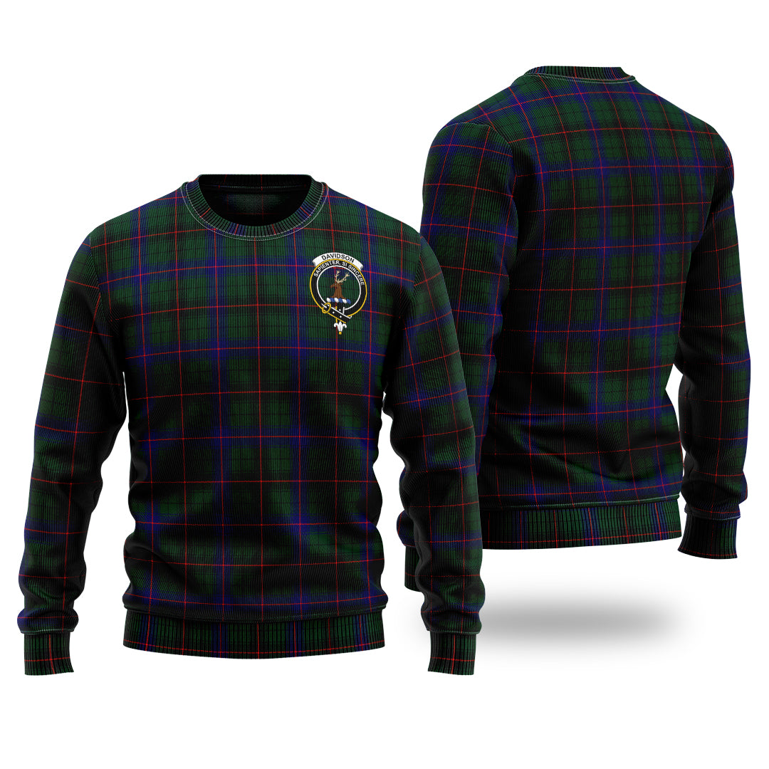 Clan Davidson Modern Tartan Christmas Ugly Sweater AW52 Davidson Modern Tartan Tartan Sweater   