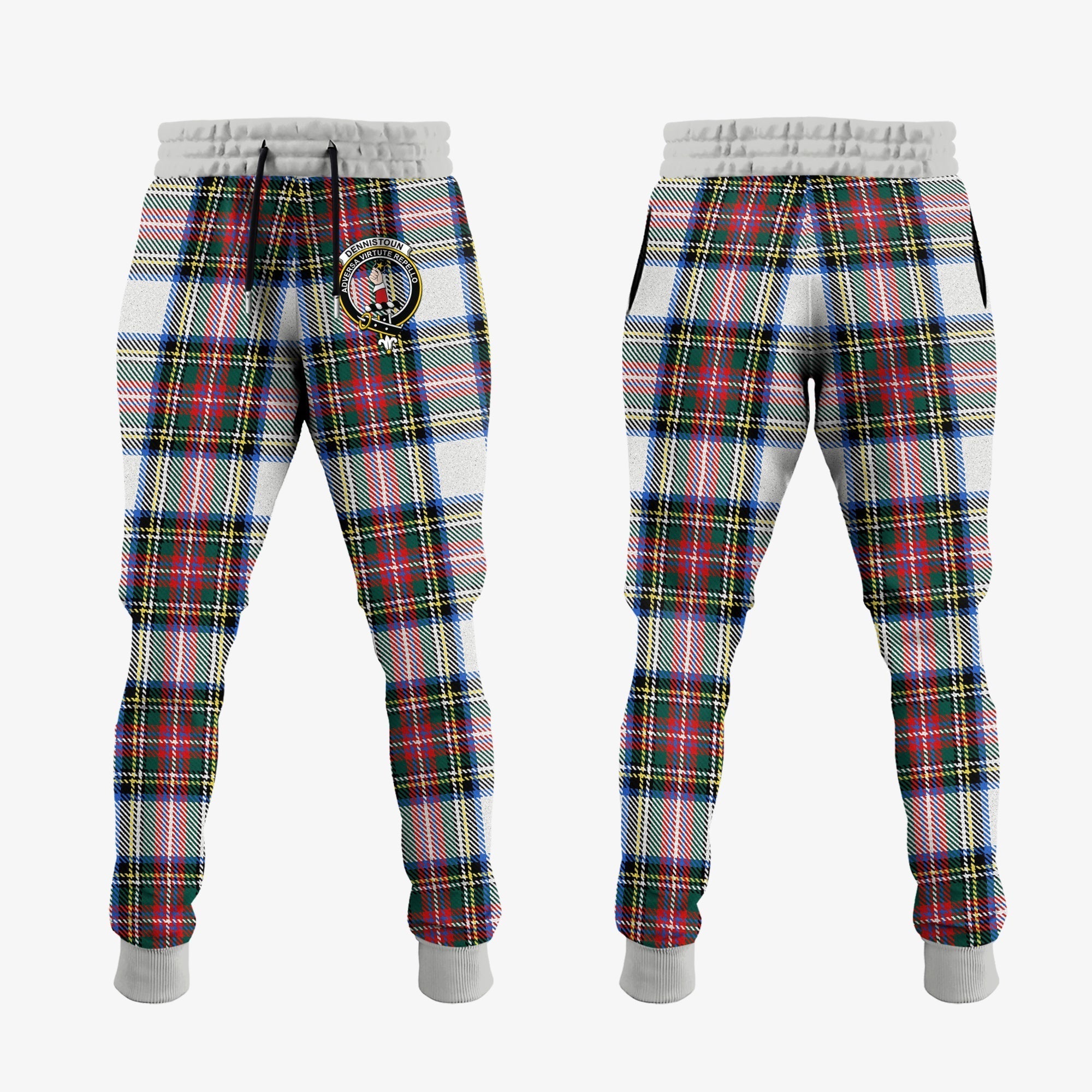 Clan Dennistoun Tartan Crest Jogger Sweatpants PO66 Clan Dennistoun Tartan Today   
