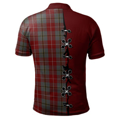 Clan Douglas Ancient Red Tartan Polo Shirt - Lion Rampant And Celtic Thistle Style YW63 Douglas Ancient Red Tartan Tartan Polo   