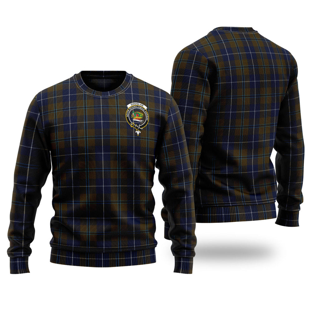 Clan Douglas Brown Tartan Christmas Ugly Sweater SH56 Douglas Brown Tartan Tartan Sweater   