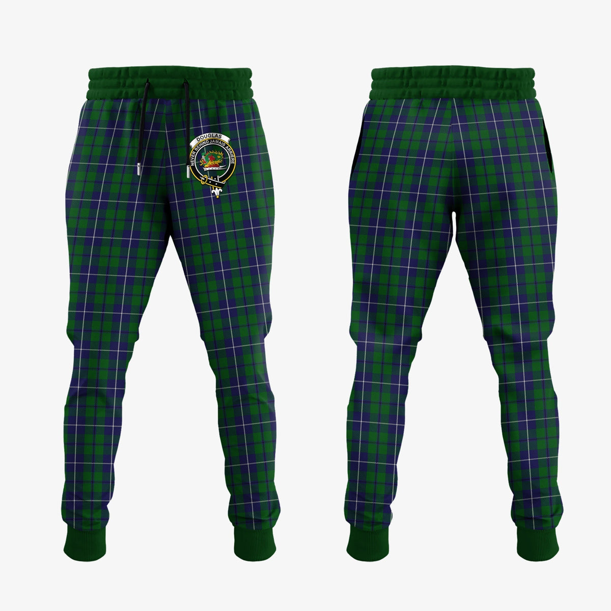 Clan Douglas Green Tartan Crest Jogger Sweatpants NO16 Clan Douglas Tartan Today   