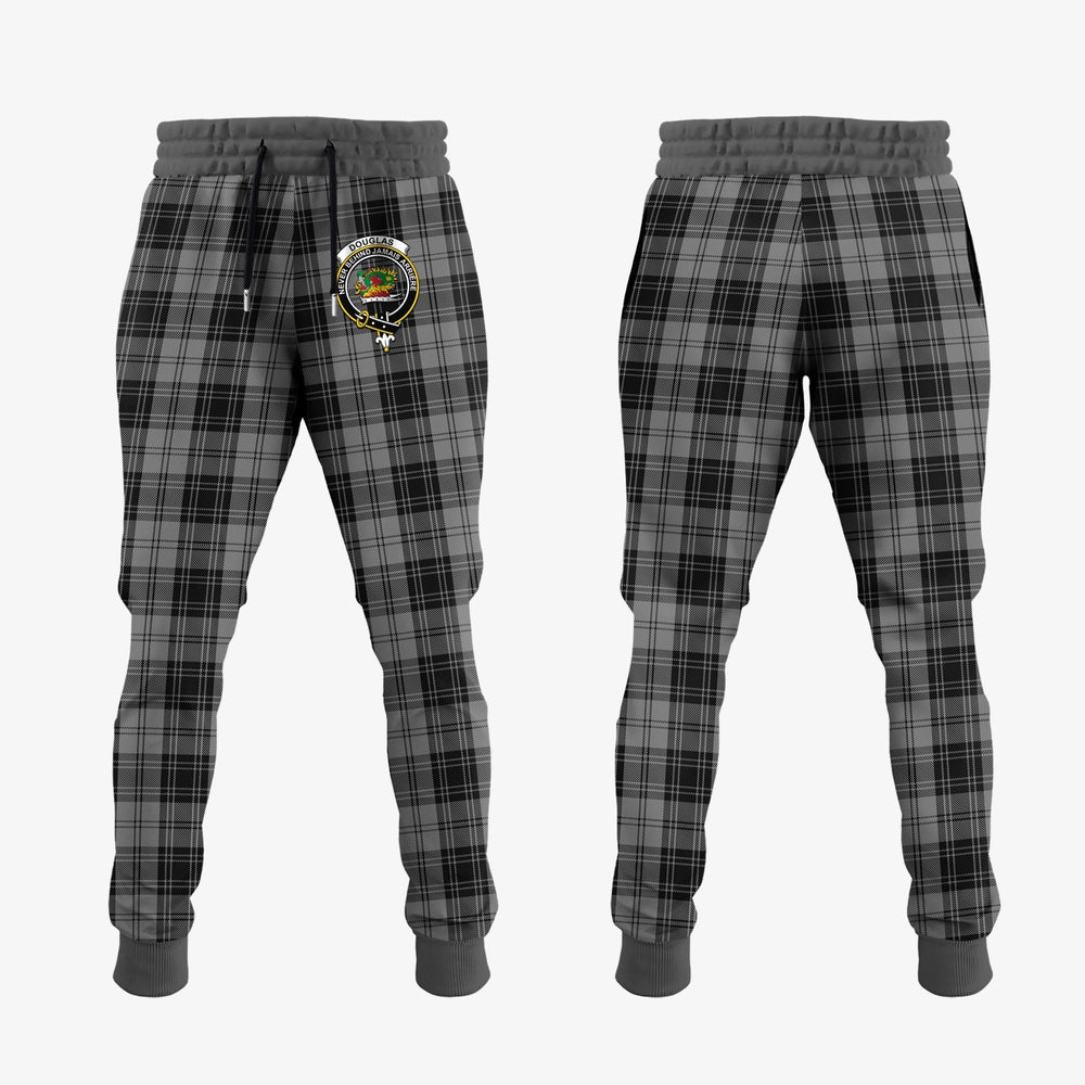 Clan Douglas Grey Tartan Crest Jogger Sweatpants GP80 Clan Douglas Tartan Today   