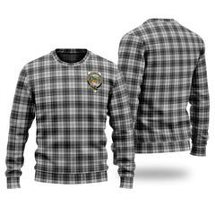 Clan Douglas Grey Modern Tartan Christmas Ugly Sweater VK95 Douglas Grey Modern Tartan Tartan Sweater   