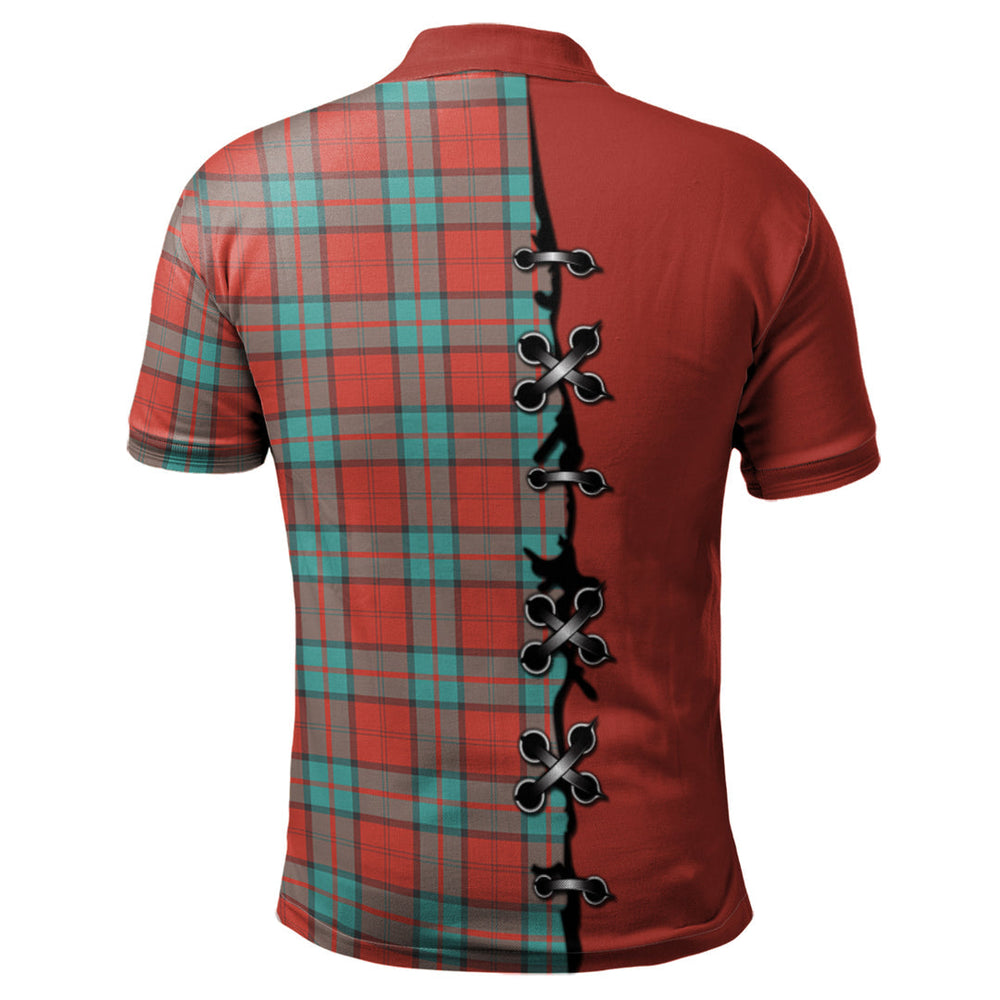 Clan Dunbar Ancient Tartan Polo Shirt - Lion Rampant And Celtic Thistle Style FB71 Dunbar Ancient Tartan Tartan Polo   