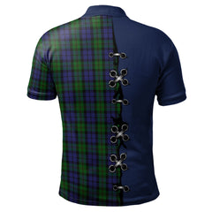 Clan Dundas Tartan Polo Shirt - Lion Rampant And Celtic Thistle Style QD96 Dundas Tartan Tartan Polo   