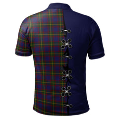 Clan Durie Tartan Polo Shirt - Lion Rampant And Celtic Thistle Style GG31 Durie Tartan Tartan Polo   