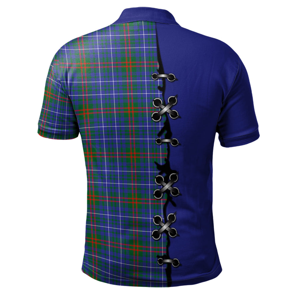 Clan Edmonstone Tartan Polo Shirt - Lion Rampant And Celtic Thistle Style NB23 Edmonstone Tartan Tartan Polo   