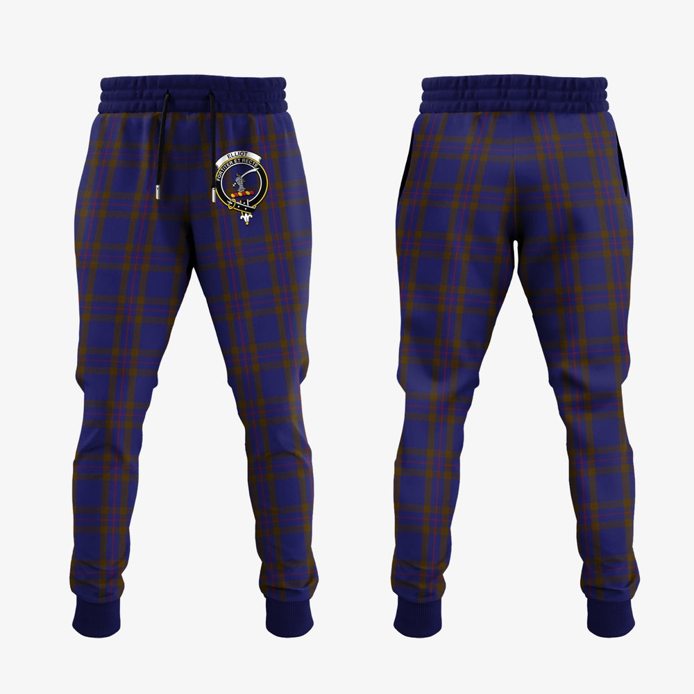 Clan Elliot Tartan Crest Jogger Sweatpants KL13 Clan Elliot Tartan Today   