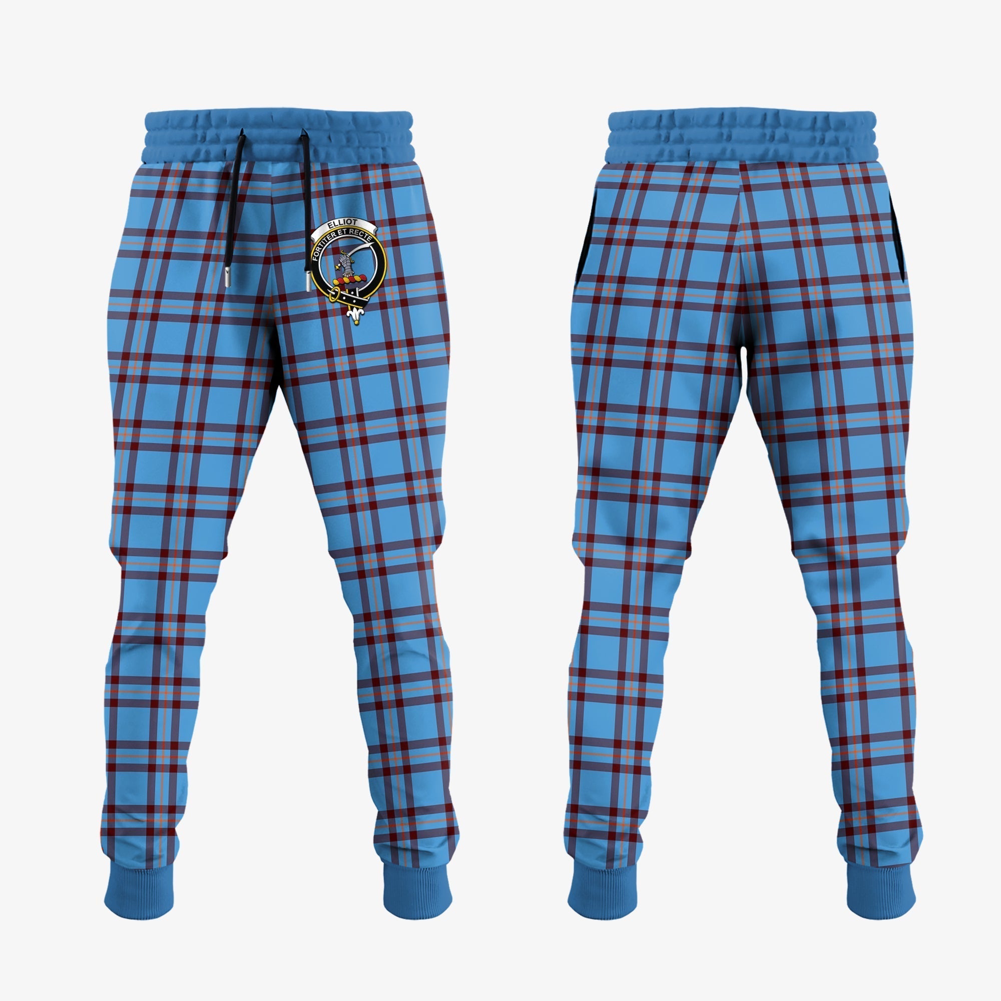 Clan Elliot Ancient Tartan Crest Jogger Sweatpants BI48 Clan Elliot Tartan Today   