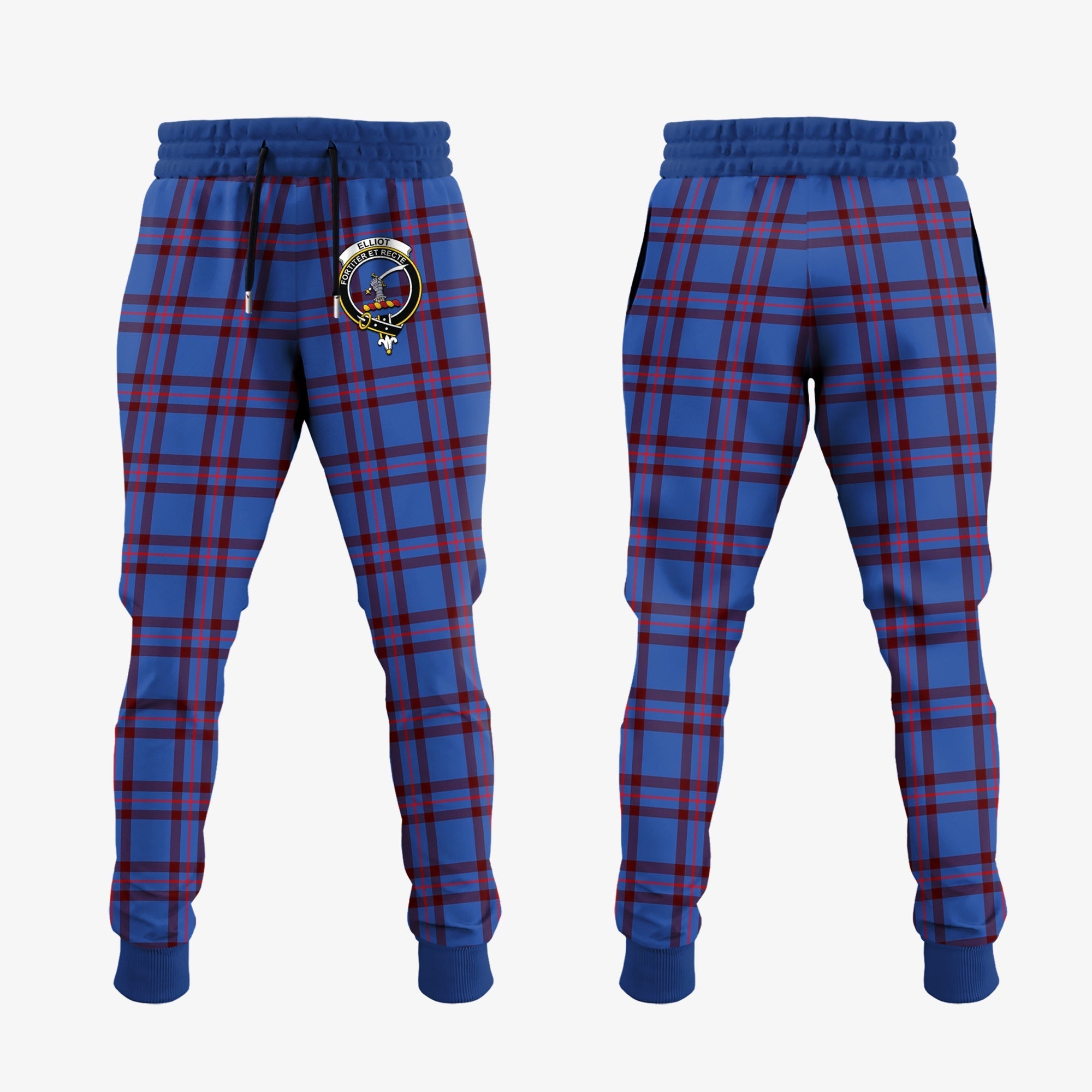 Clan Elliot Modern Tartan Crest Jogger Sweatpants MF79 Clan Elliot Tartan Today   