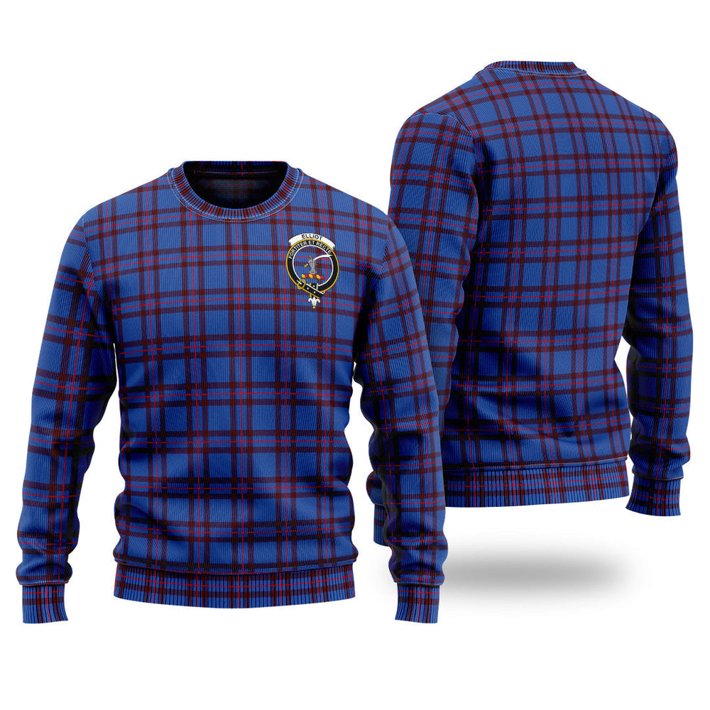 Clan Elliot Modern Tartan Christmas Ugly Sweater OU37 Elliot Modern Tartan Tartan Sweater   