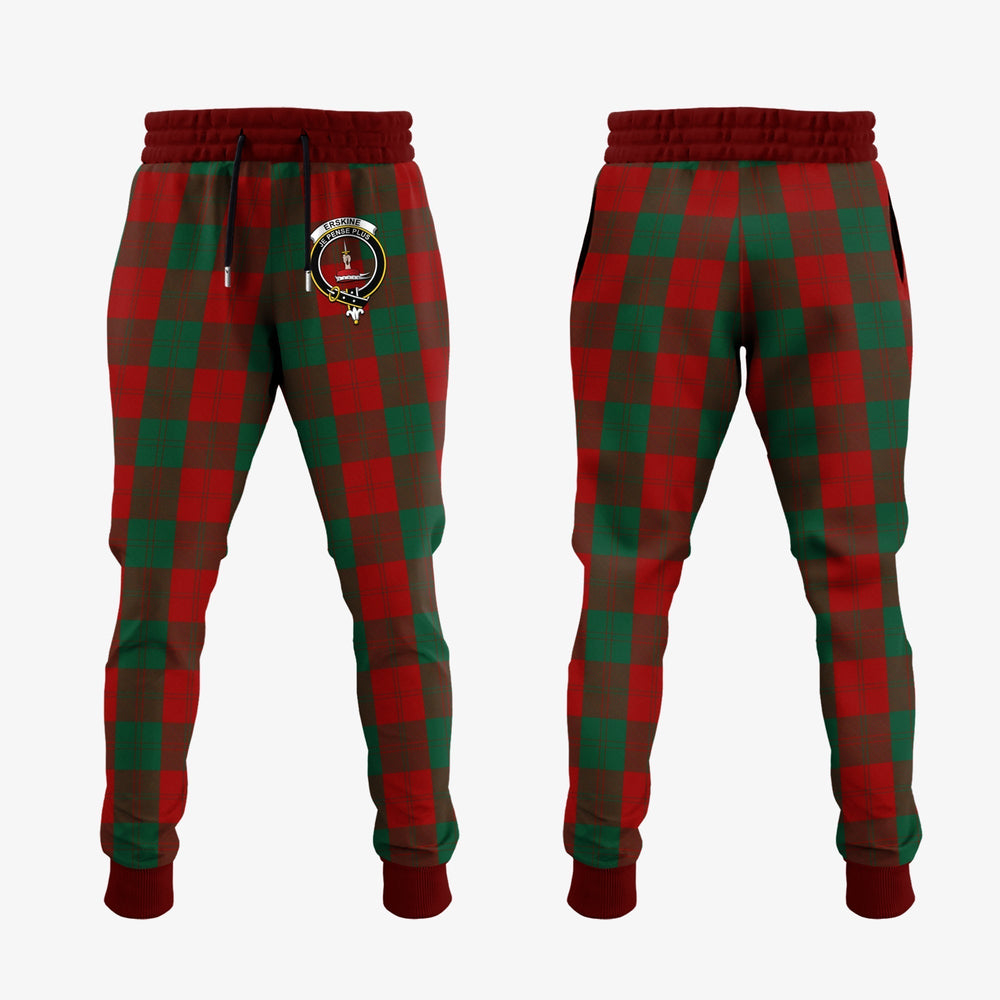 Clan Erskine Tartan Crest Jogger Sweatpants ZW79 Clan Erskine Tartan Today   