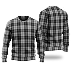 Clan Erskine Black and White Tartan Christmas Ugly Sweater IK77 Erskine Black and White Tartan Tartan Sweater   