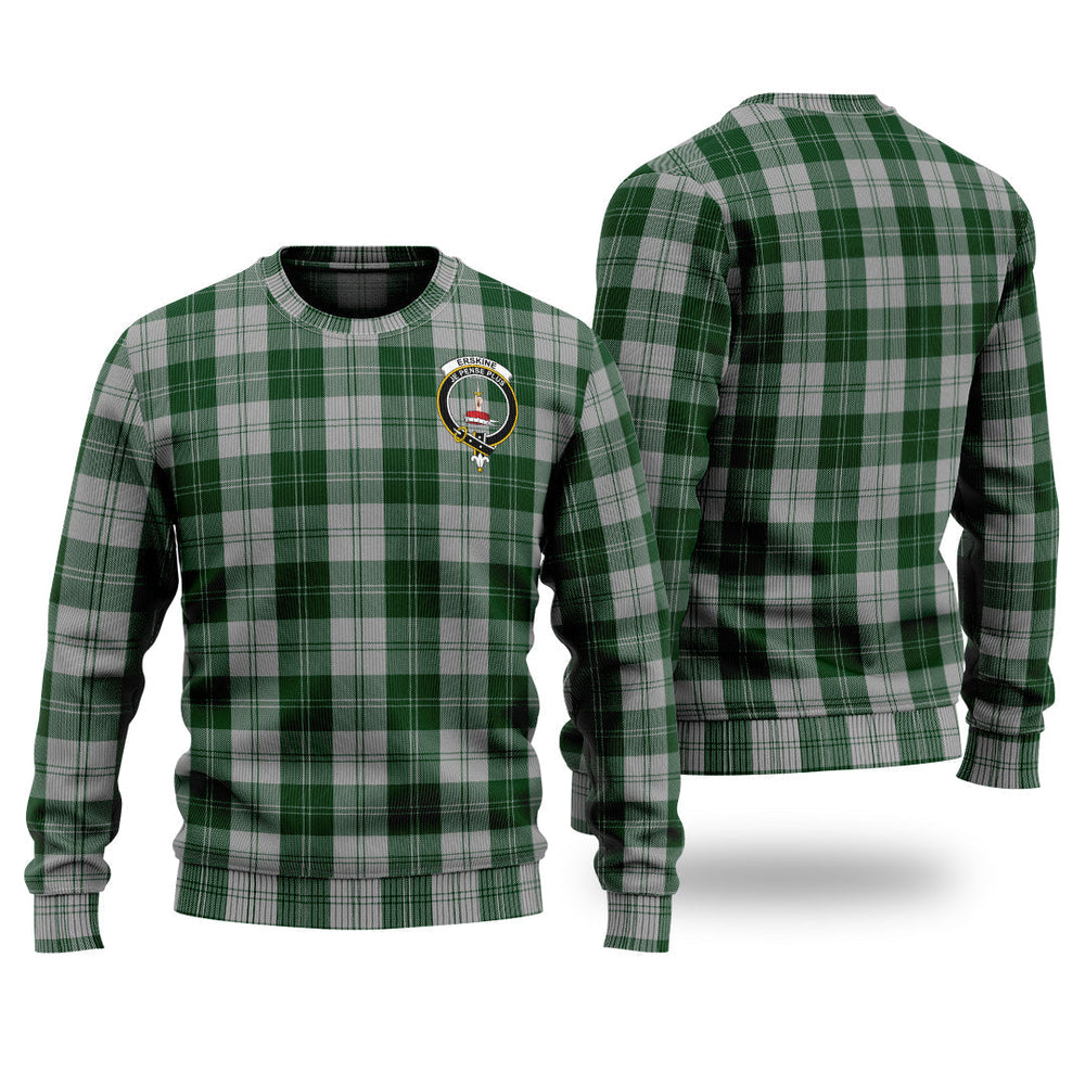 Clan Erskine Green Tartan Christmas Ugly Sweater NX49 Erskine Green Tartan Tartan Sweater   