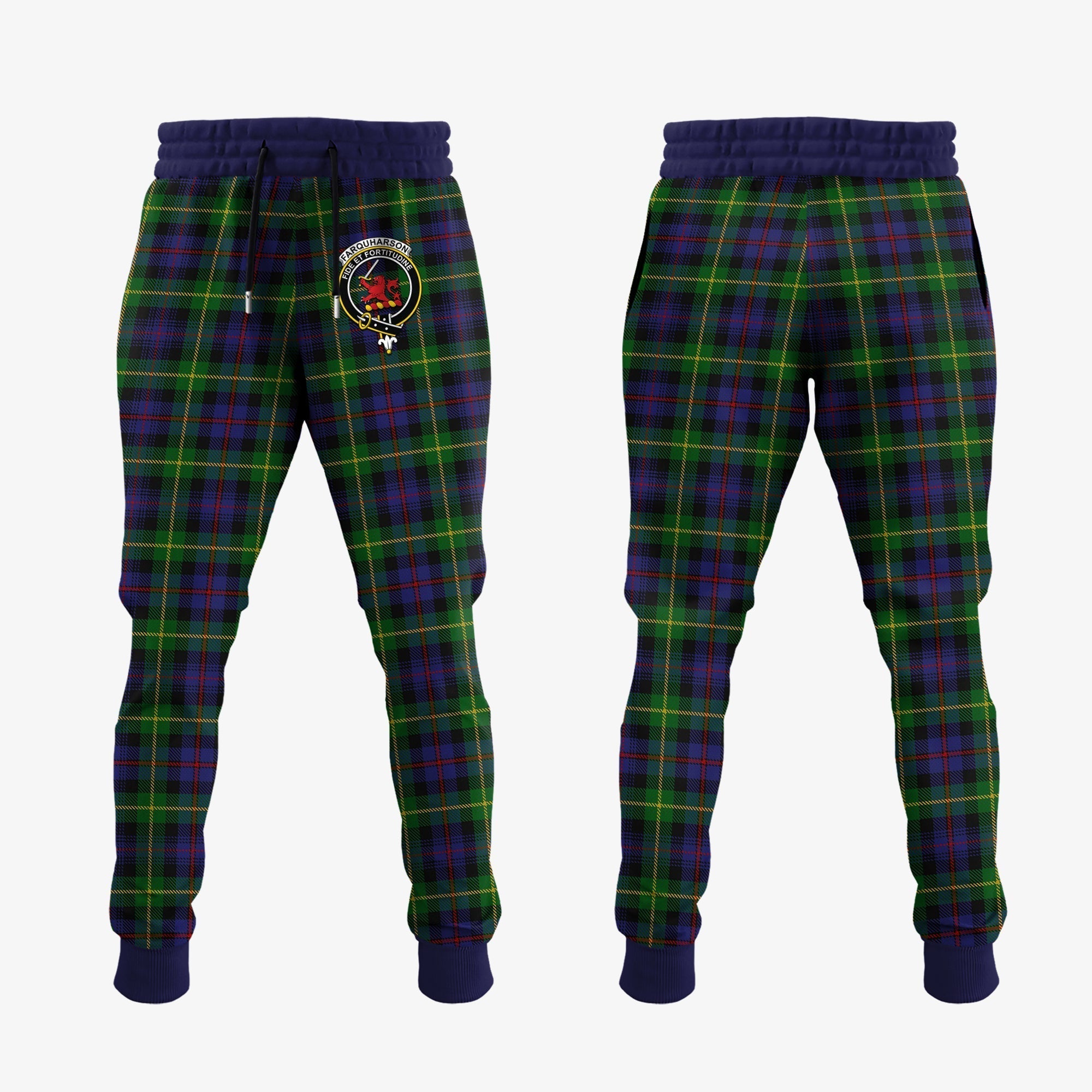 Clan Farquharson Tartan Crest Jogger Sweatpants VP60 Clan Farquharson Tartan Today   