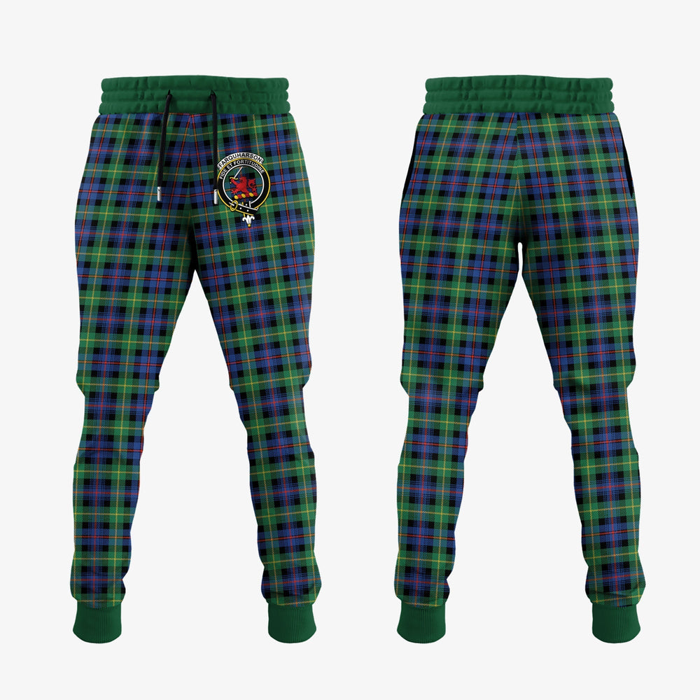 Clan Farquharson Ancient Tartan Crest Jogger Sweatpants EI18 Clan Farquharson Tartan Today   