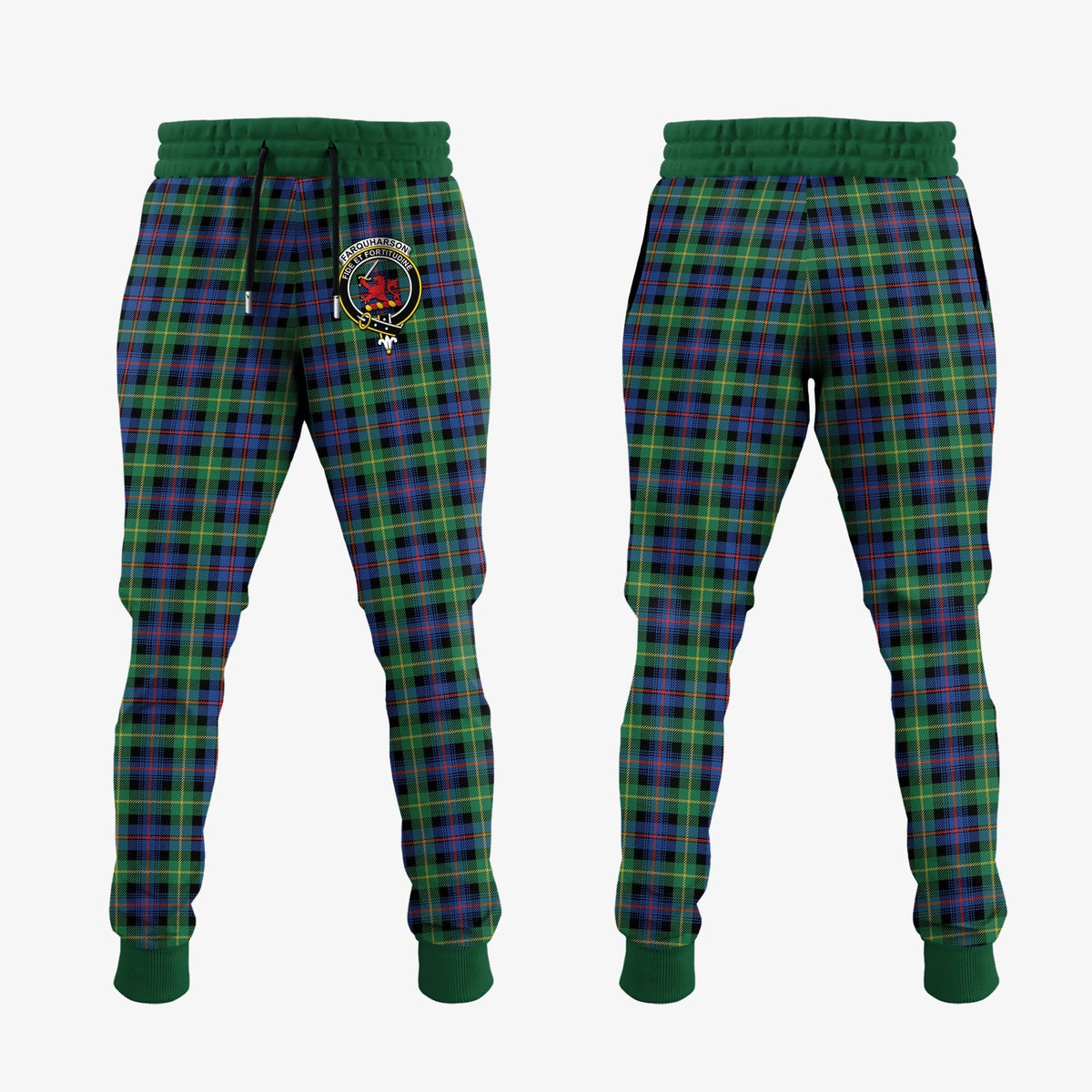 Clan Farquharson Ancient Tartan Crest Jogger Sweatpants EI18 Clan Farquharson Tartan Today   