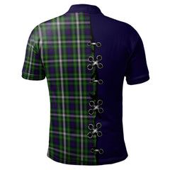 Clan Farquharson Dress Tartan Polo Shirt - Lion Rampant And Celtic Thistle Style NL28 Farquharson Dress Tartan Tartan Polo   
