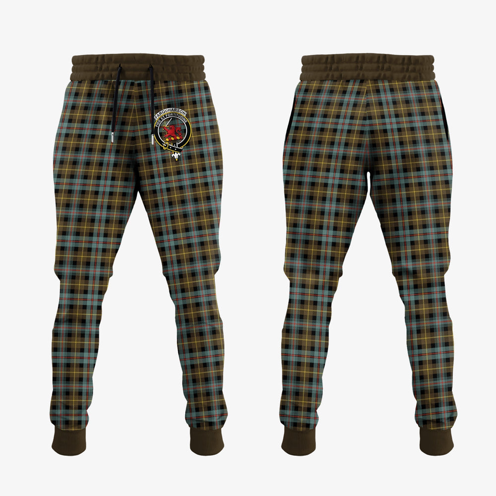 Clan Farquharson Weathered Tartan Crest Jogger Sweatpants VT23 Clan Farquharson Tartan Today   