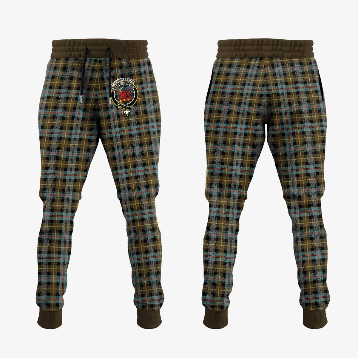 Clan Farquharson Weathered Tartan Crest Jogger Sweatpants VT23 Clan Farquharson Tartan Today   