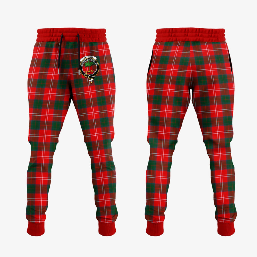 Clan Fenton Tartan Crest Jogger Sweatpants