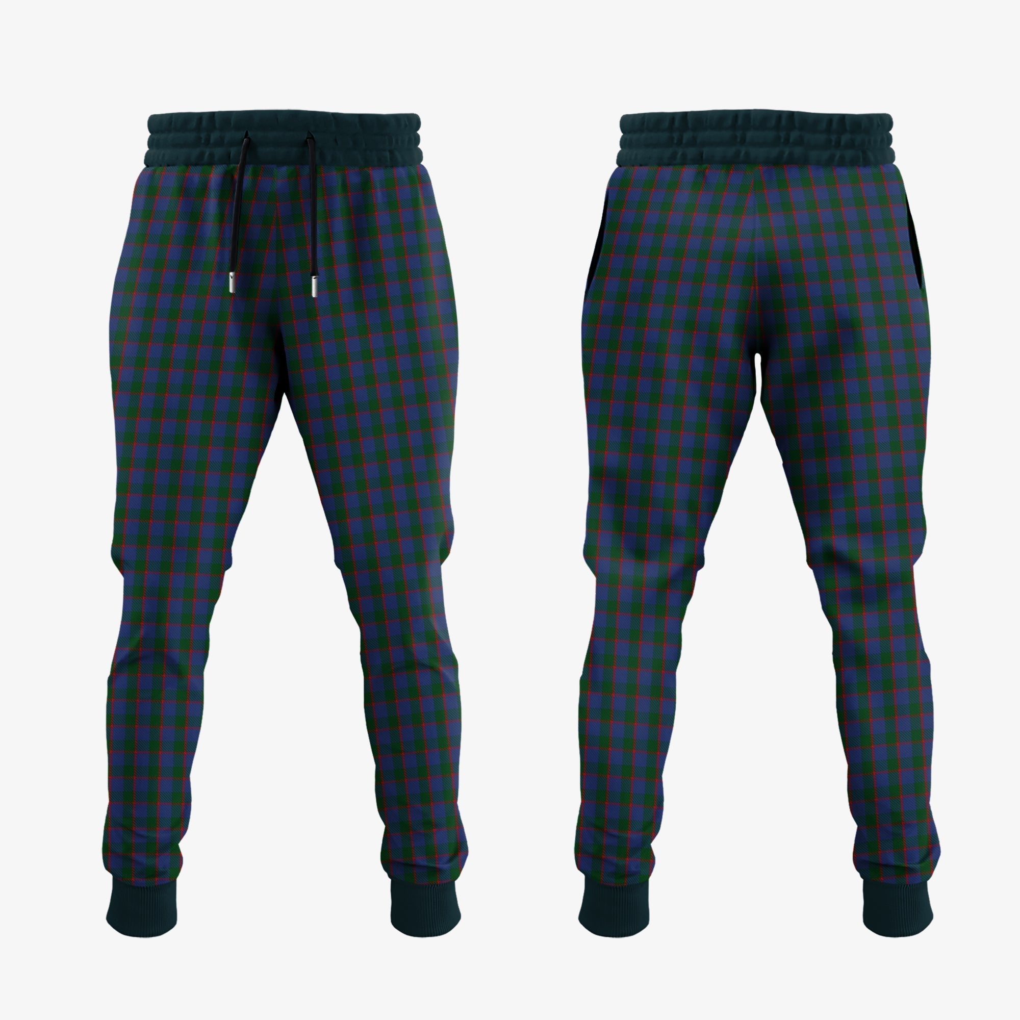 Clan Ferguson Tartan Crest Jogger Sweatpants GF49 Clan Hall Tartan Today   
