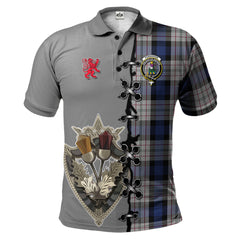 Clan Ferguson Dress Tartan Polo Shirt - Lion Rampant And Celtic Thistle Style WJ46 Ferguson Dress Tartan Tartan Polo   