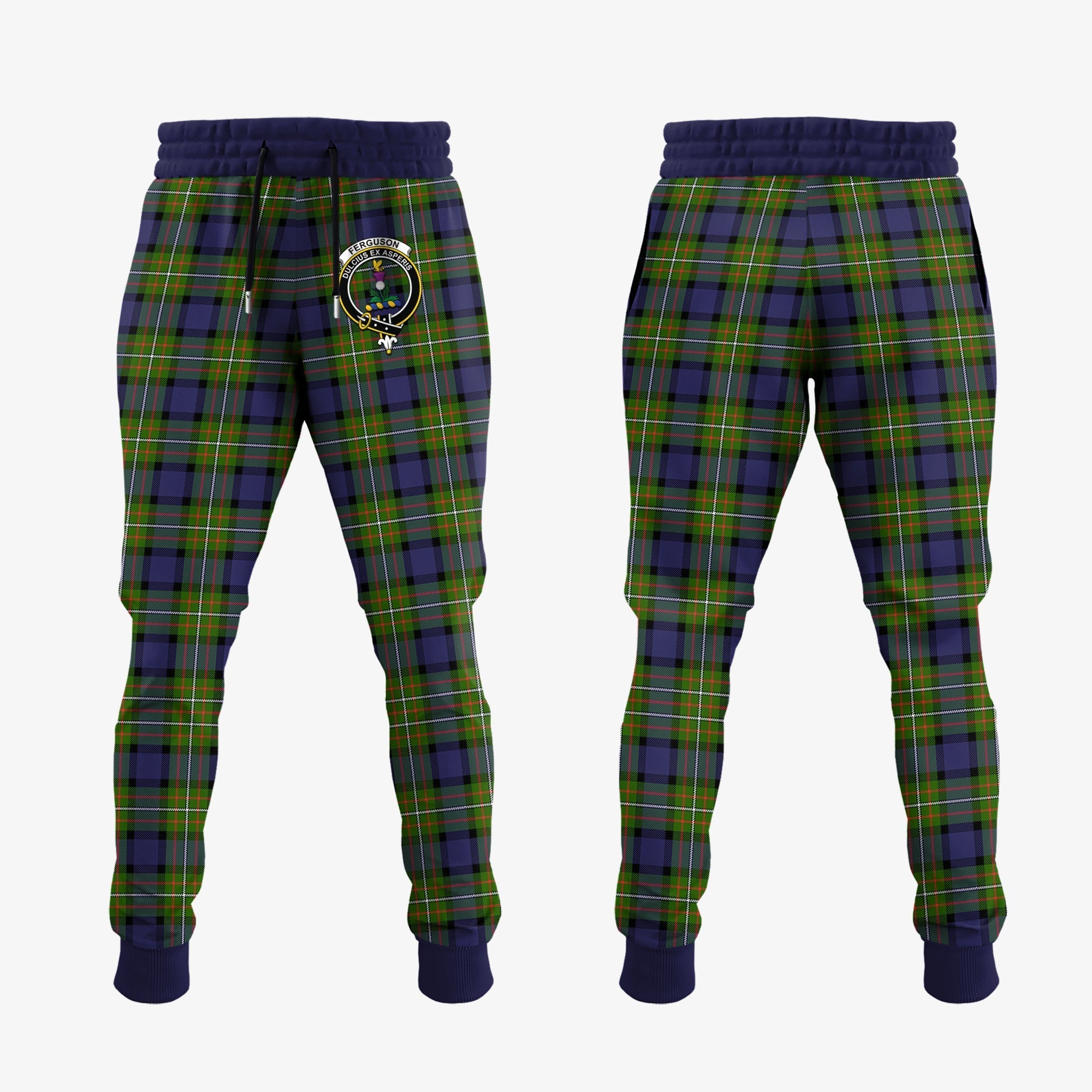Clan Ferguson Modern Tartan Crest Jogger Sweatpants IJ15 Clan Hall Tartan Today   