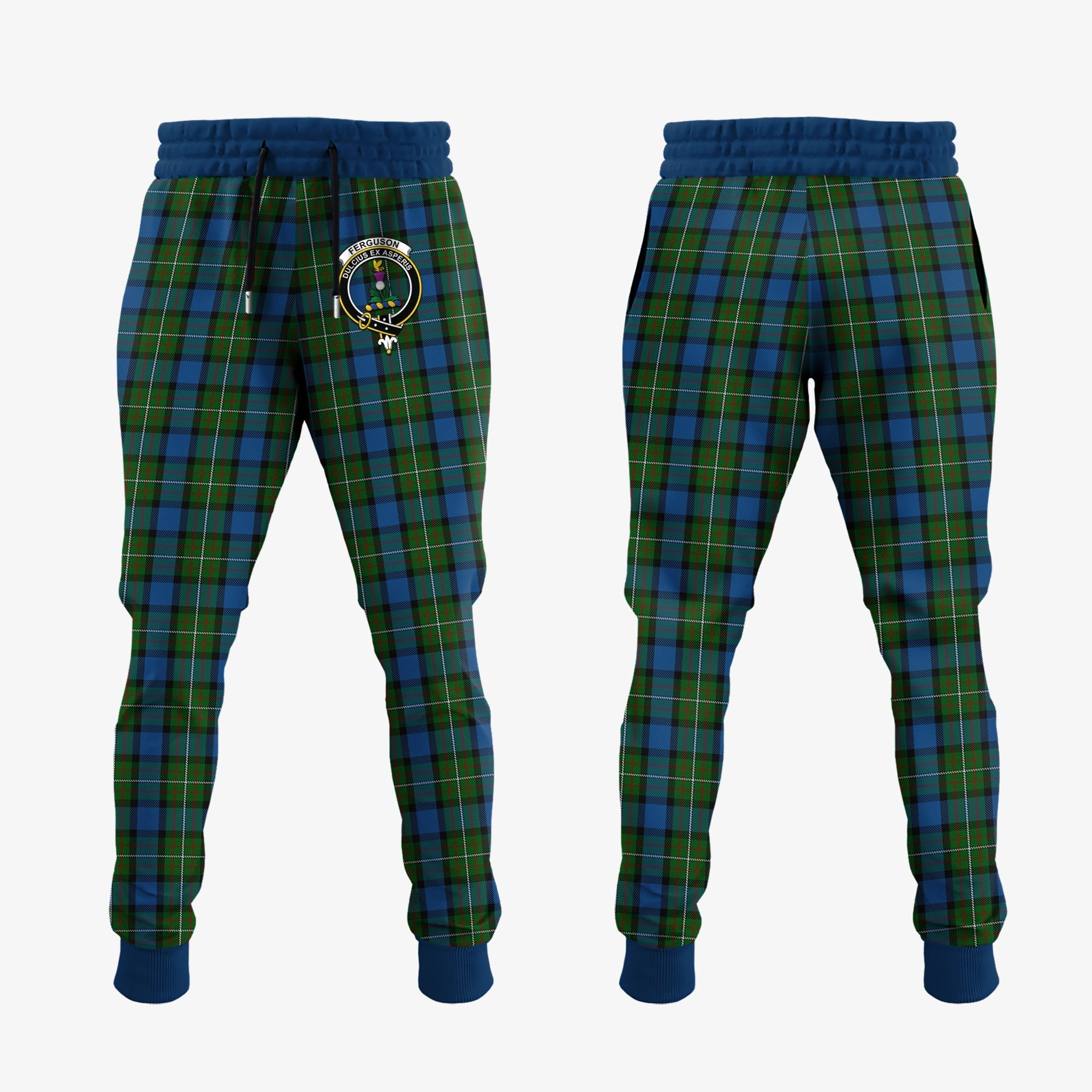 Clan Ferguson Of Atholl Tartan Crest Jogger Sweatpants MW19 Clan Hall Tartan Today   