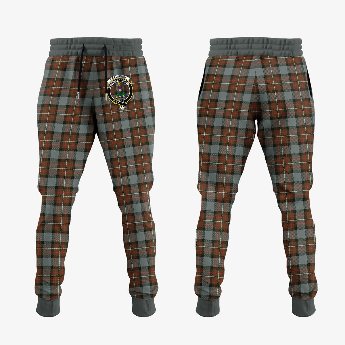 Clan Ferguson Weathered Tartan Crest Jogger Sweatpants SK14 Clan Hall Tartan Today   