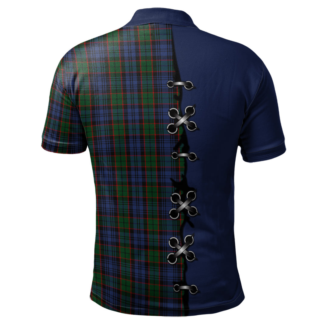 Clan Fletcher Tartan Polo Shirt - Lion Rampant And Celtic Thistle Style MT63 Fletcher Tartan Tartan Polo   