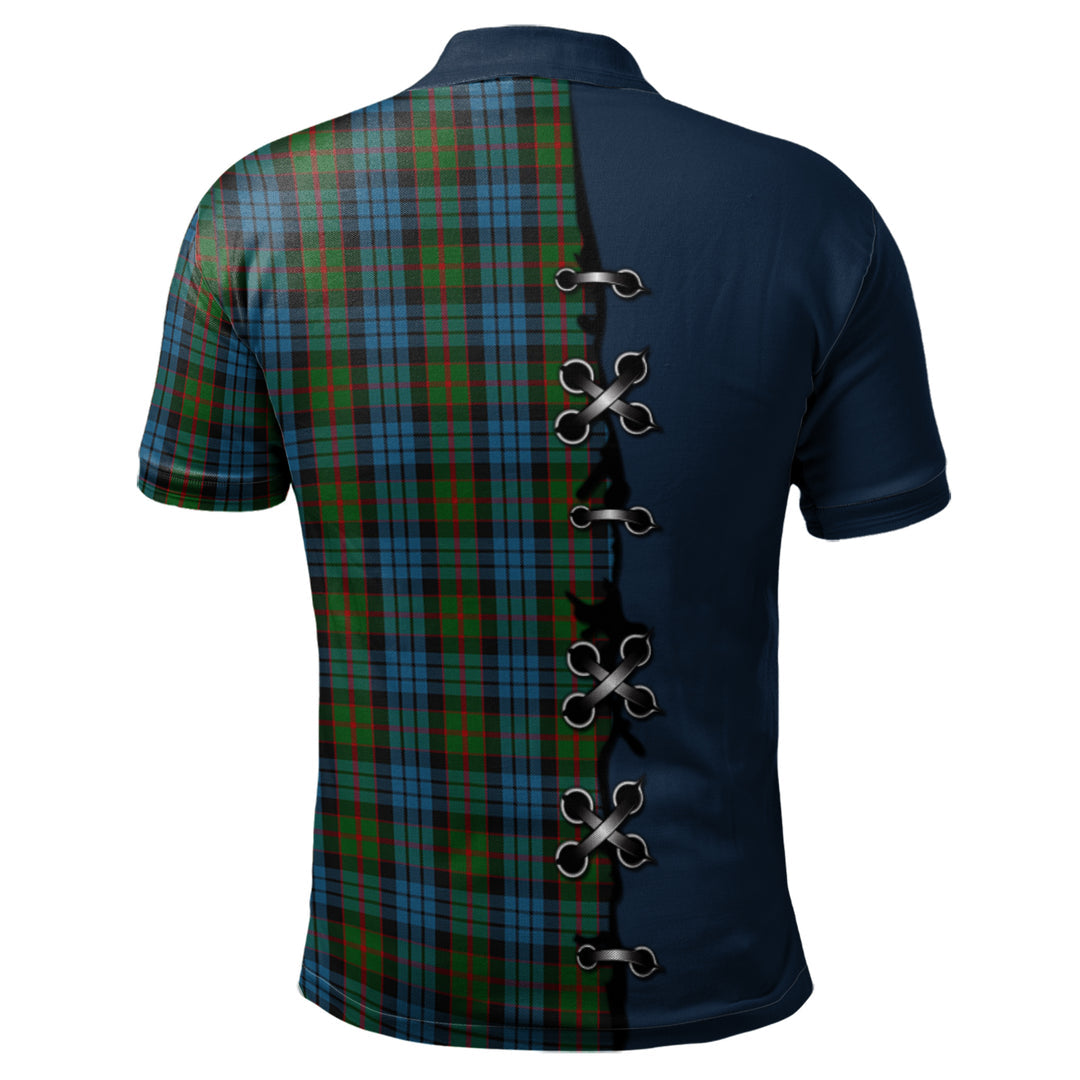 Clan Fletcher of Dunans Tartan Polo Shirt - Lion Rampant And Celtic Thistle Style DO64 Fletcher of Dunans Tartan Tartan Polo   