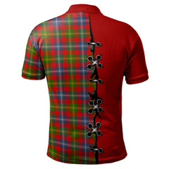 Clan Forrester Tartan Polo Shirt - Lion Rampant And Celtic Thistle Style IJ78 Forrester Tartan Tartan Polo   