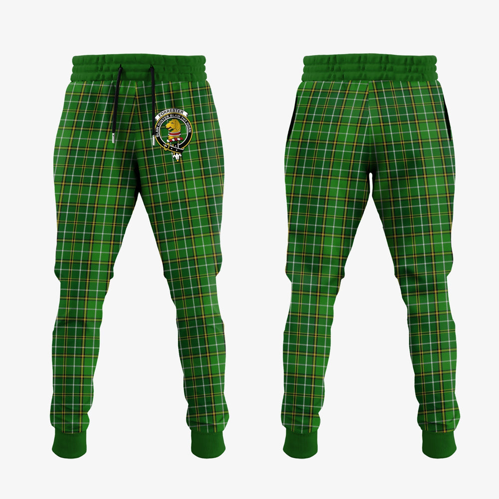 Clan Forrester Or Foster Hunting Tartan Crest Jogger Sweatpants NT58 Clan Forrester Tartan Today   