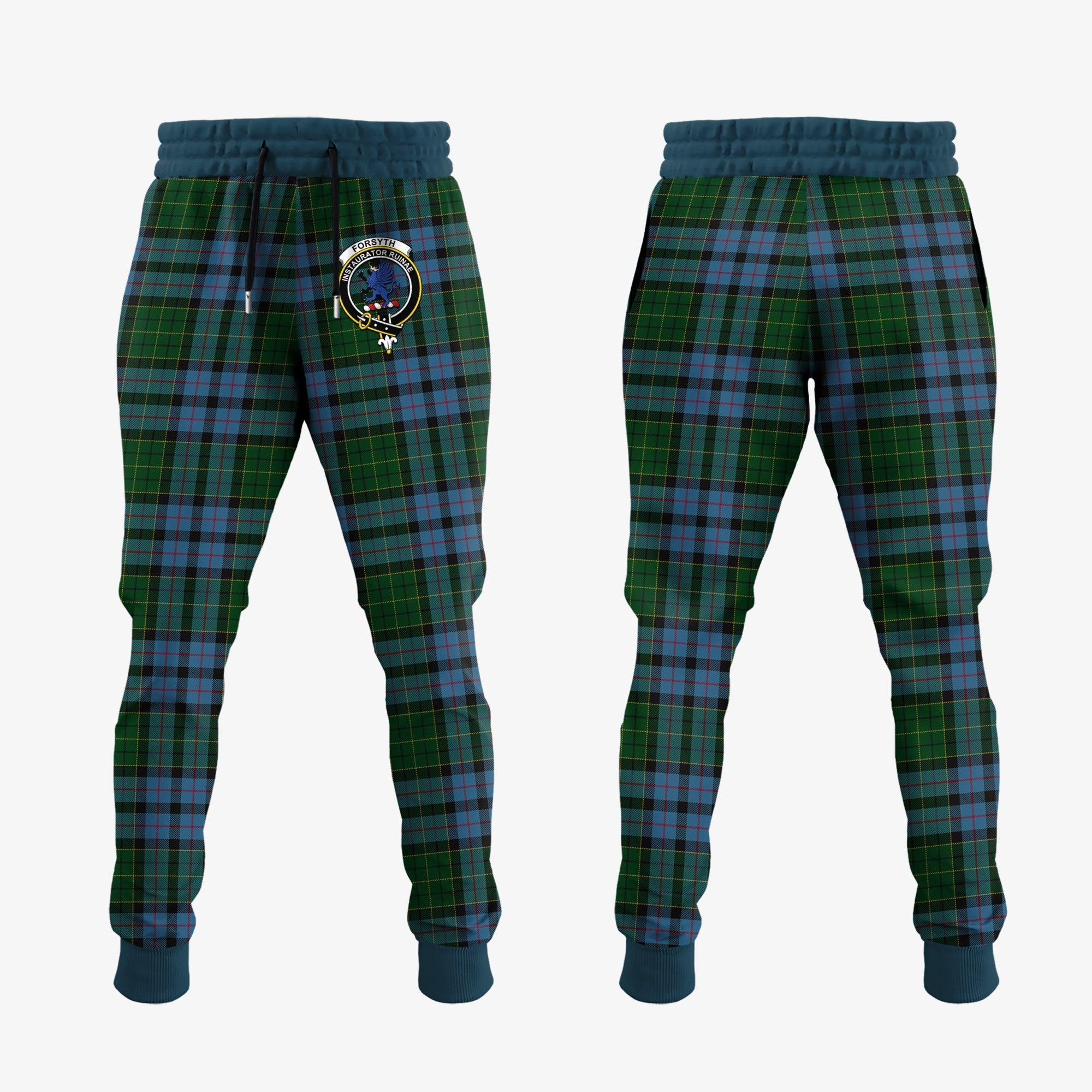 Clan Forsyth Tartan Crest Jogger Sweatpants SW35 Clan Forsyth Tartan Today   