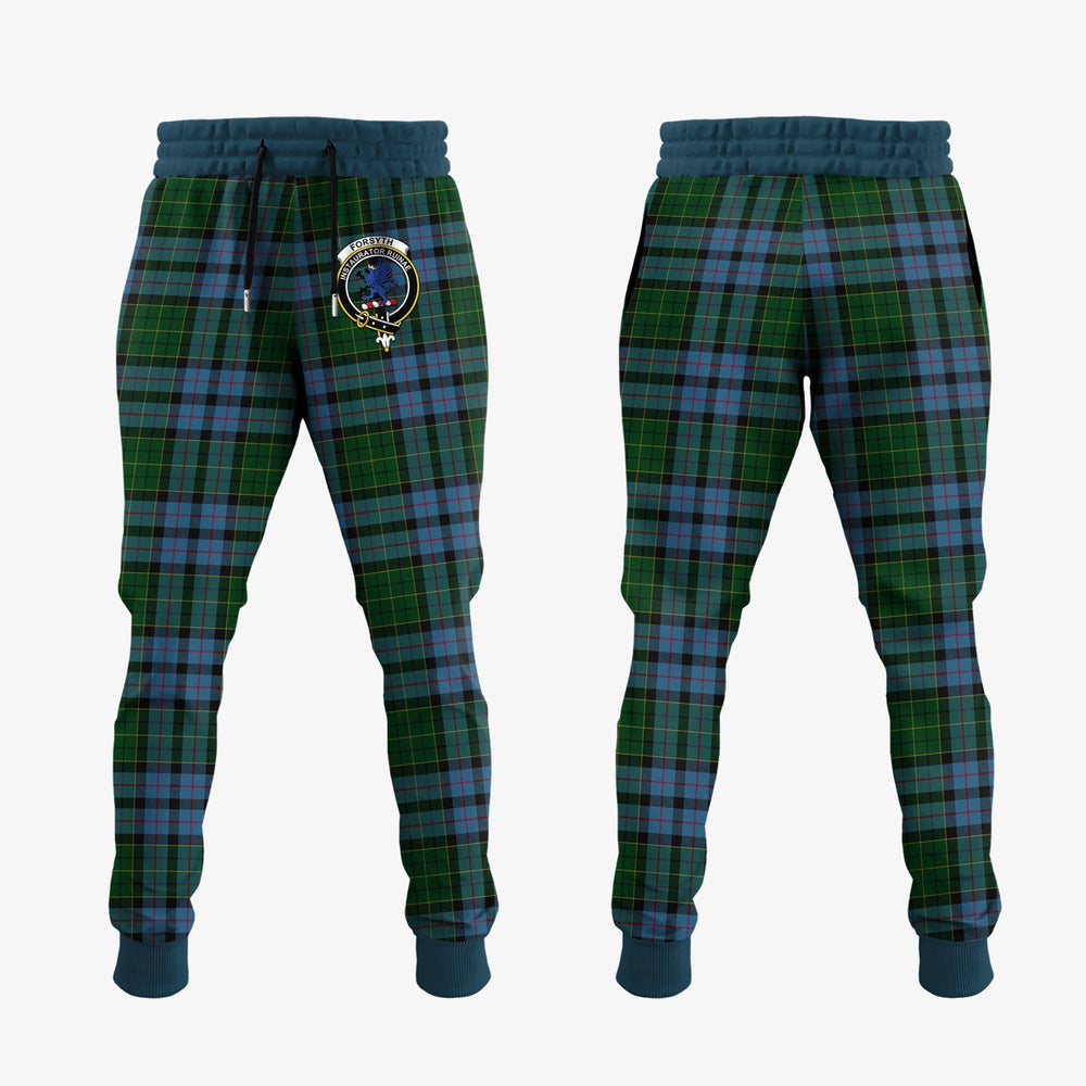 Clan Forsyth Tartan Crest Jogger Sweatpants SW35 Clan Forsyth Tartan Today   