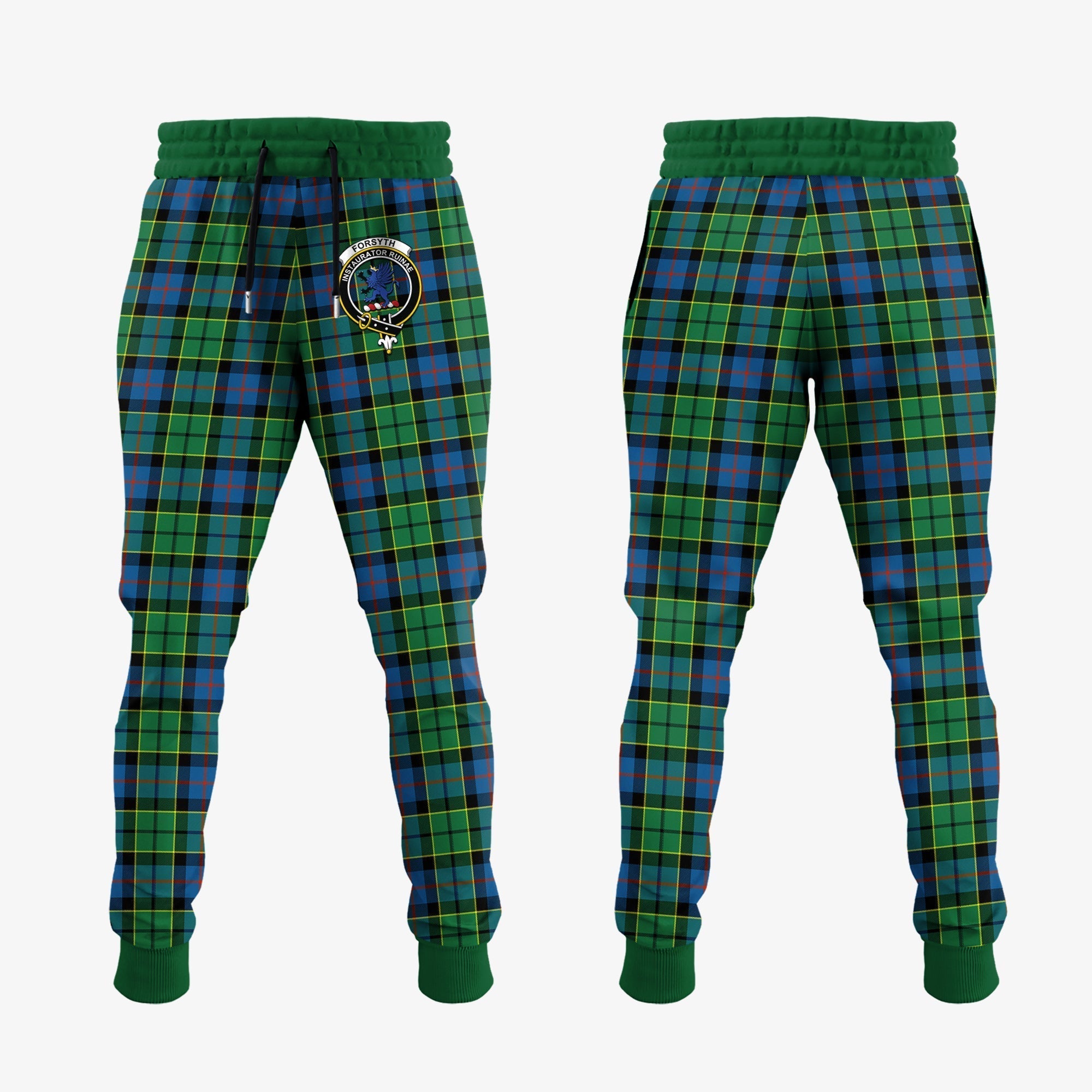 Clan Forsyth Ancient Tartan Crest Jogger Sweatpants DF12 Clan Forsyth Tartan Today   