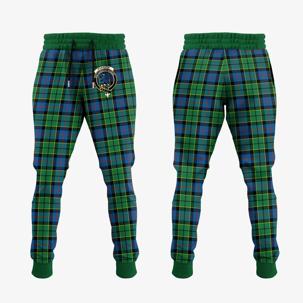 Clan Forsyth Ancient Tartan Crest Jogger Sweatpants DF12 Clan Forsyth Tartan Today   
